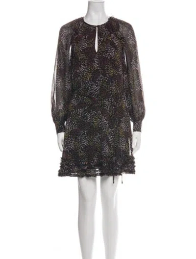 Pre-owned Joie Silk Mini Dress In Green