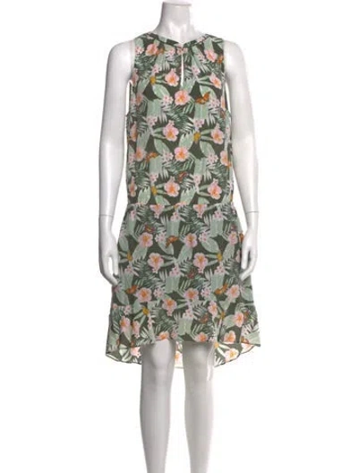 Pre-owned Joie Silk Mini Dress In Green