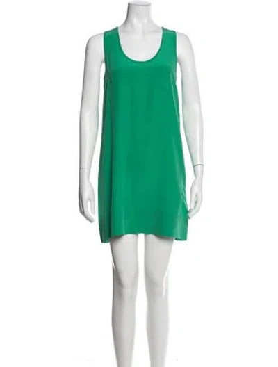 Pre-owned Joie Silk Mini Dress In Green