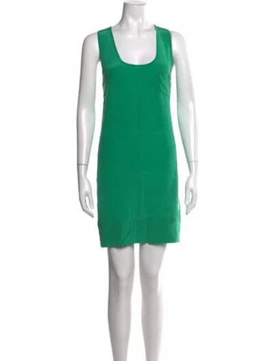 Pre-owned Joie Silk Mini Dress In Green