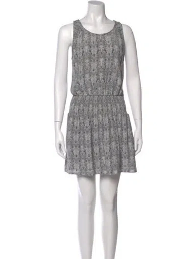 Pre-owned Joie Silk Mini Dress In Grey