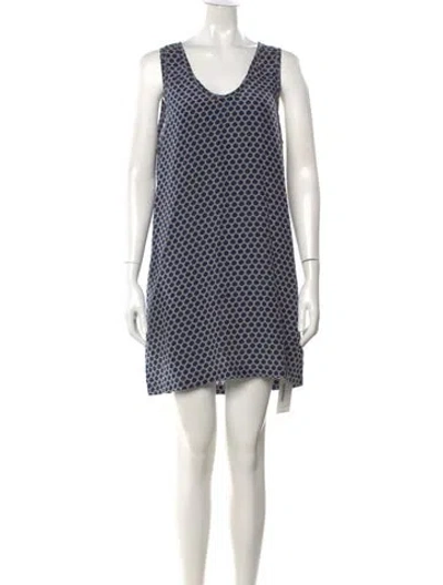 Pre-owned Joie Silk Mini Dress In Grey