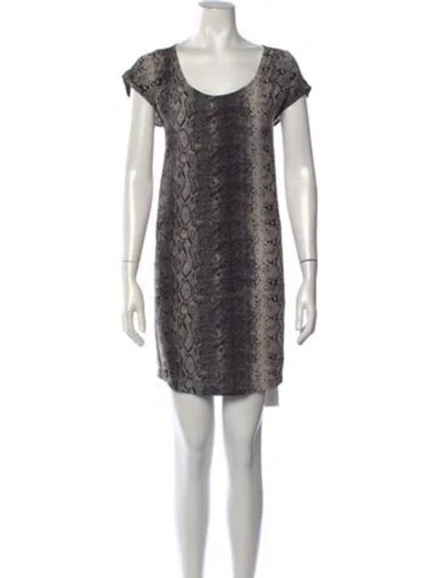 Pre-owned Joie Silk Mini Dress In Grey