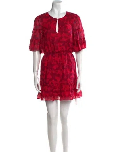 Pre-owned Joie Silk Mini Dress In Multi
