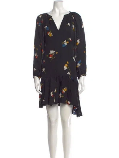 Pre-owned Joie Silk Mini Dress In Multi