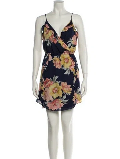 Pre-owned Joie Silk Mini Dress In Multi