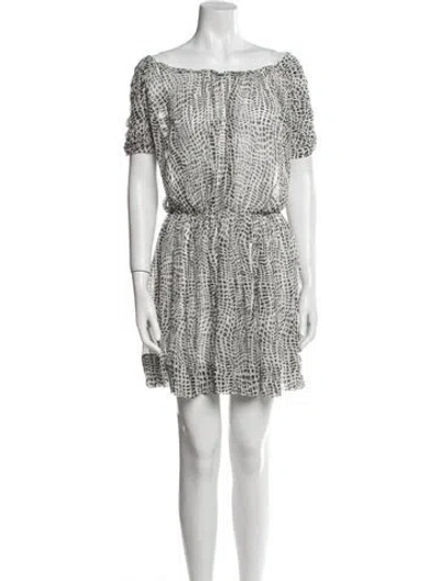 Pre-owned Joie Silk Mini Dress In Multi