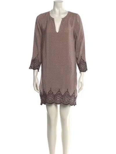 Pre-owned Joie Silk Mini Dress In Multi