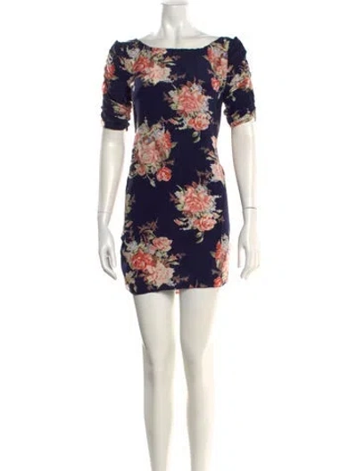 Pre-owned Joie Silk Mini Dress In Multi