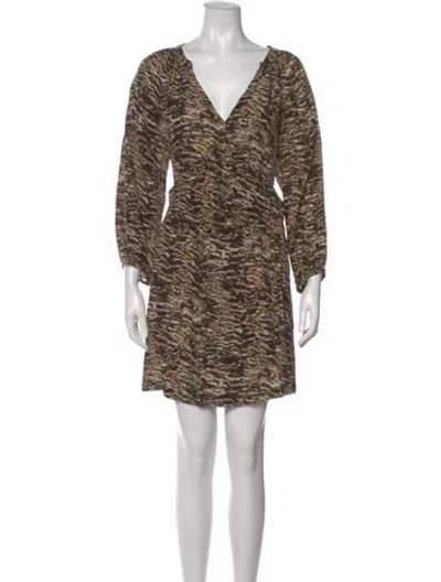 Pre-owned Joie Silk Mini Dress In Multi