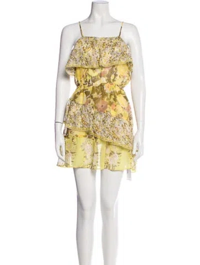 Pre-owned Joie Silk Mini Dress In Multi