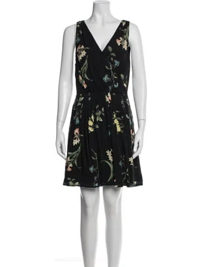 Pre-owned Joie Silk Mini Dress In Multi