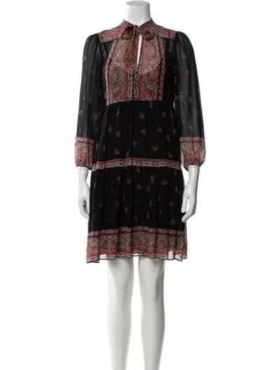 Pre-owned Joie Silk Mini Dress In Multi