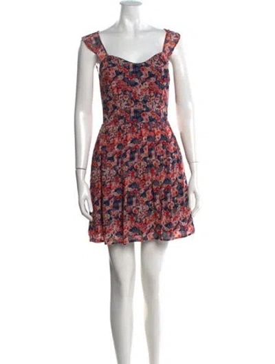 Pre-owned Joie Silk Mini Dress In Multi