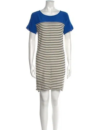 Pre-owned Joie Silk Mini Dress In Neutral