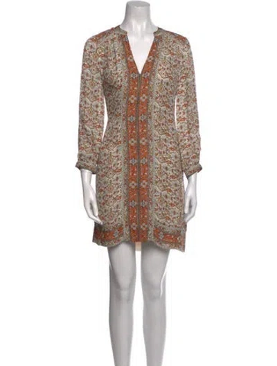 Pre-owned Joie Silk Mini Dress In Neutral