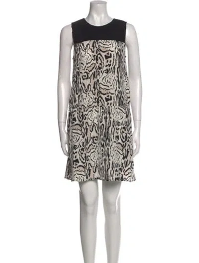 Pre-owned Joie Silk Mini Dress In Neutral