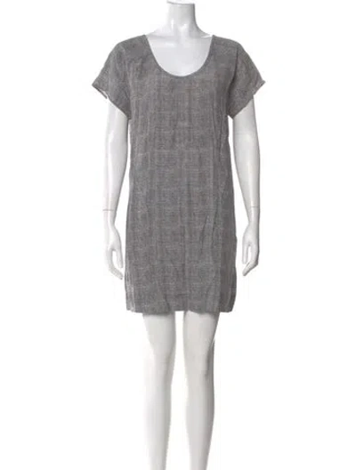 Pre-owned Joie Silk Mini Dress In Neutral