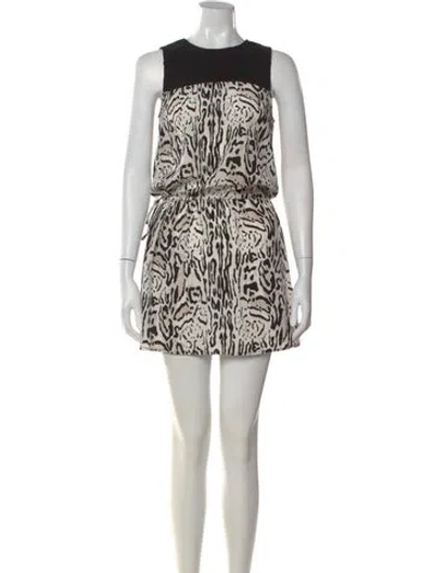Pre-owned Joie Silk Mini Dress In Neutral