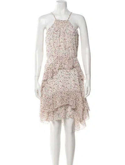 Pre-owned Joie Silk Mini Dress In Neutral