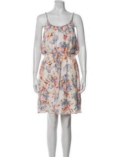 Pre-owned Joie Silk Mini Dress In Neutral