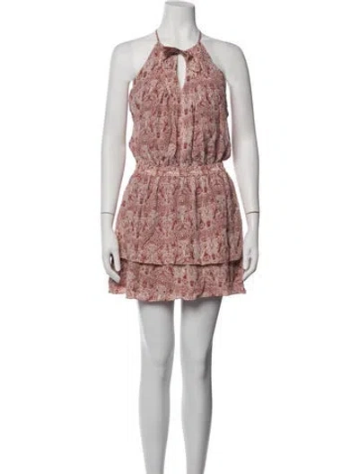 Pre-owned Joie Silk Mini Dress In Neutrals