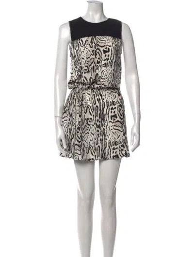 Pre-owned Joie Silk Mini Dress In Neutrals