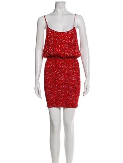 Pre-owned Joie Silk Mini Dress In Orange