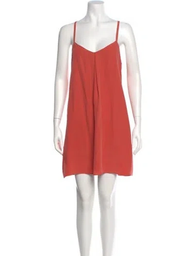 Pre-owned Joie Silk Mini Dress In Orange