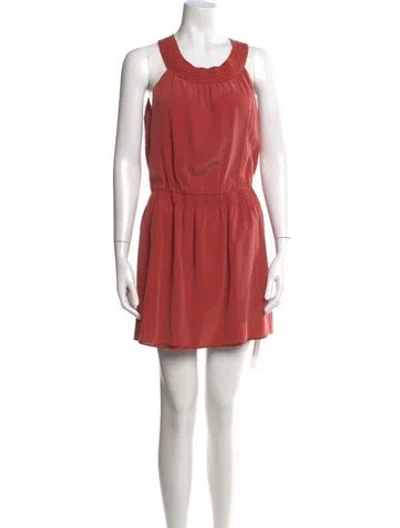 Pre-owned Joie Silk Mini Dress In Orange