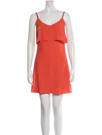 Pre-owned Joie Silk Mini Dress In Orange