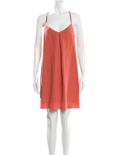 Pre-owned Joie Silk Mini Dress In Orange
