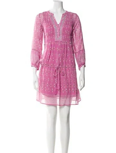Pre-owned Joie Silk Mini Dress In Pink