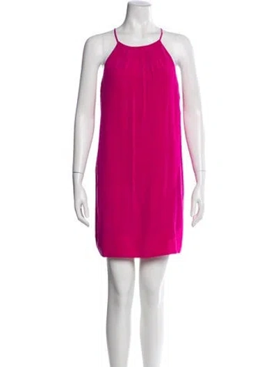 Pre-owned Joie Silk Mini Dress In Pink