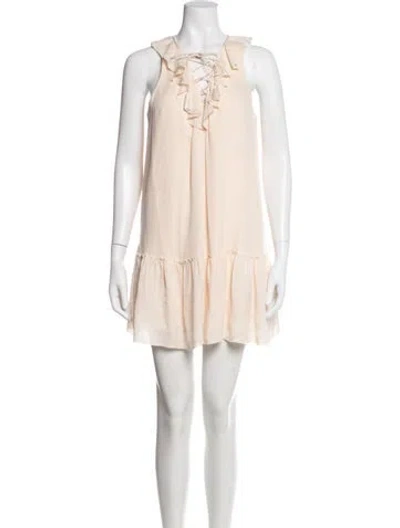 Pre-owned Joie Silk Mini Dress In Pink
