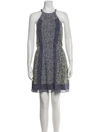 Pre-owned Joie Silk Mini Dress In Purple