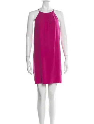 Pre-owned Joie Silk Mini Dress In Purple