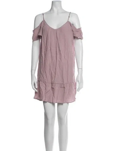 Pre-owned Joie Silk Mini Dress In Purple