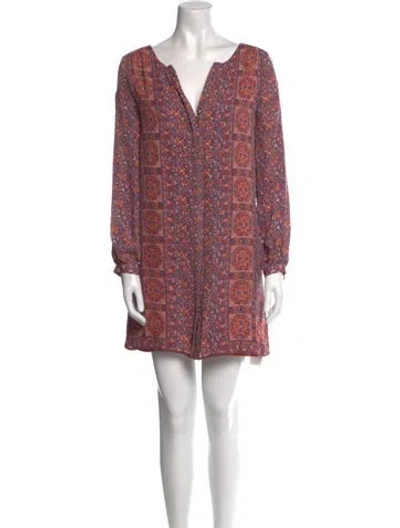 Pre-owned Joie Silk Mini Dress In Red