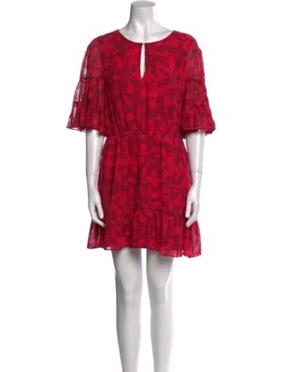 Pre-owned Joie Silk Mini Dress In Red