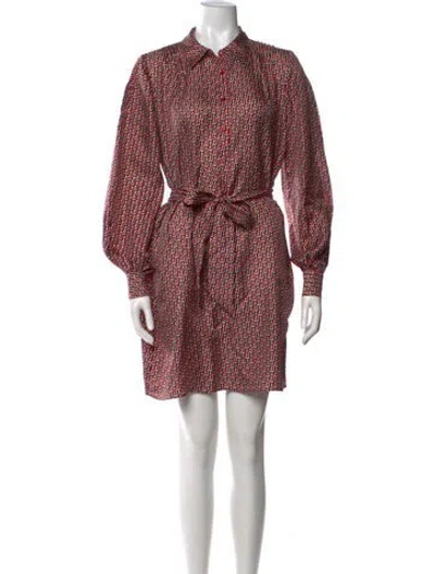 Pre-owned Joie Silk Mini Dress In Red