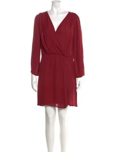Pre-owned Joie Silk Mini Dress In Red