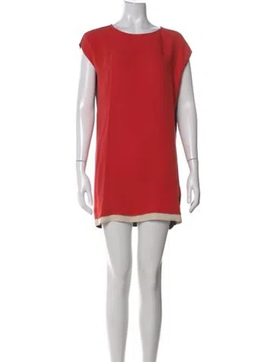 Pre-owned Joie Silk Mini Dress In Red