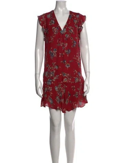 Pre-owned Joie Silk Mini Dress In Red