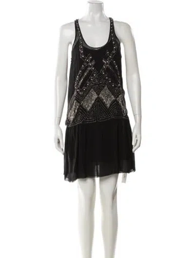 Pre-owned Joie Silk Mini Dress W/ Tags In Black