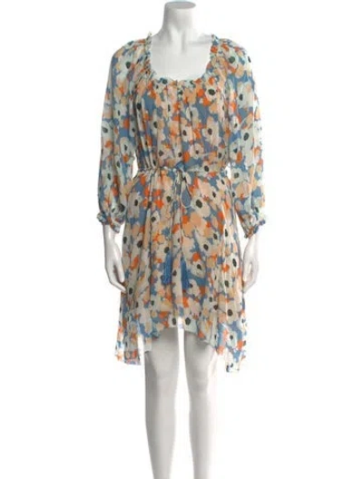 Pre-owned Joie Silk Mini Dress W/ Tags In Blue