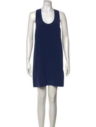 Pre-owned Joie Silk Mini Dress W/ Tags In Blue