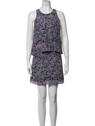 Pre-owned Joie Silk Mini Dress W/ Tags In Blue