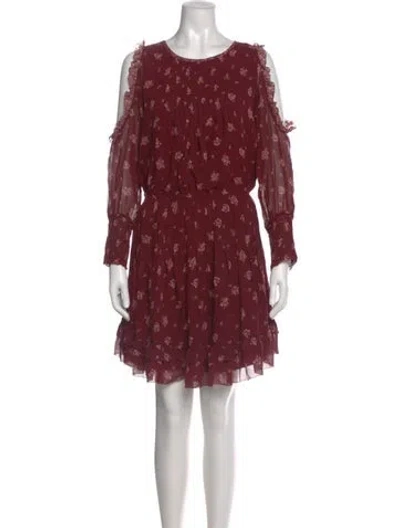 Pre-owned Joie Silk Mini Dress W/ Tags In Burgundy