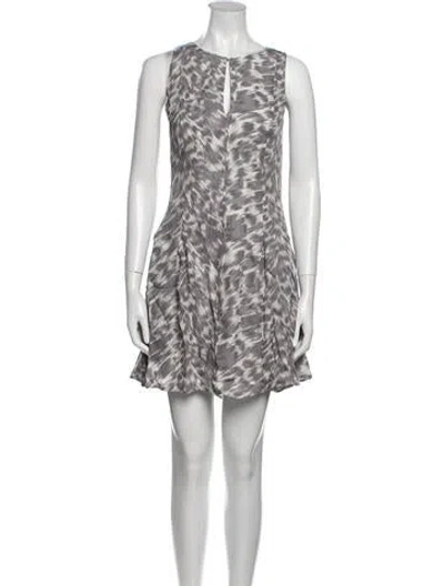 Pre-owned Joie Silk Mini Dress W/ Tags In Gray